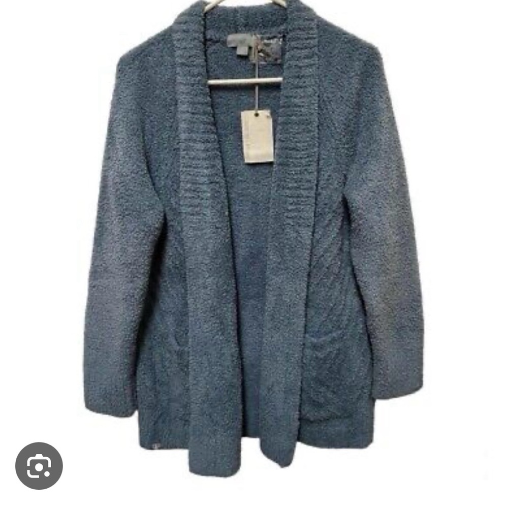 UNOPENED barefoot dreams cardi blue mirage pull over